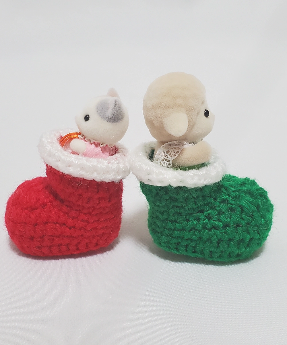 クリスマスブーツの側面の写真