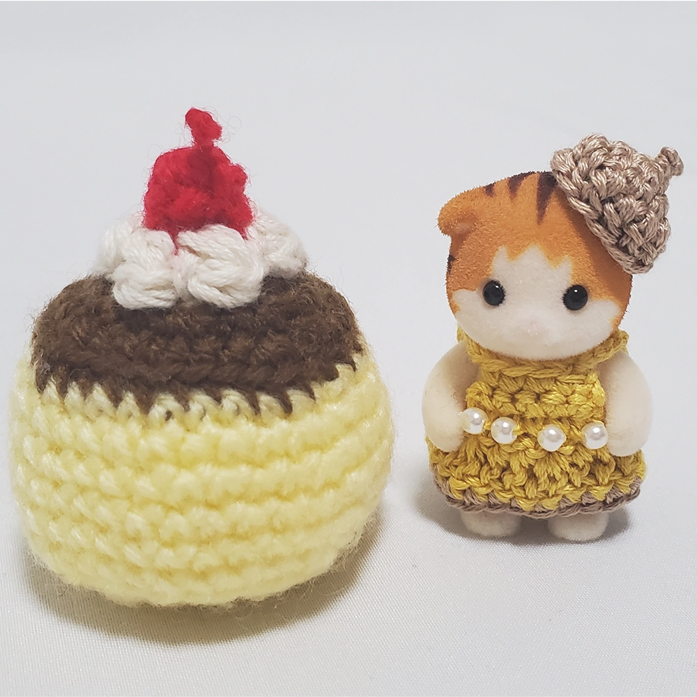 ごほうびプリンとシルバニアの写真